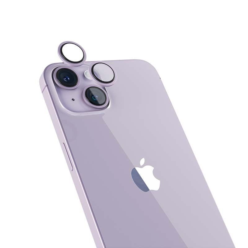 EPICO Hliníkové ochranné sklo na šošovky fotoaparátu pre iPhone 14 / 14 Plus (6,1") 69212152200001 - fialová